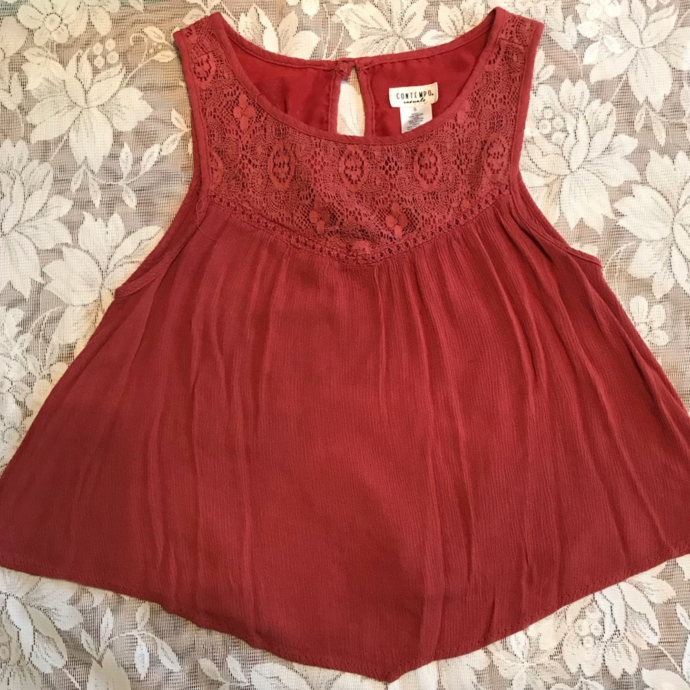 Contempo Casual size small orange top
